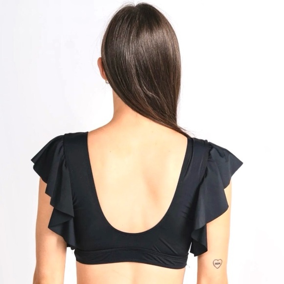NWT Holipick Swim Flutter Top Black Size Small - Picture 8 of 13